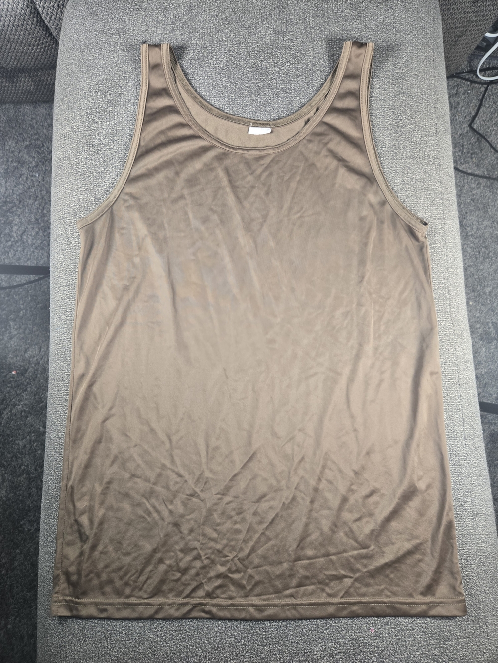 Classic Solid Tank Top - Brown
